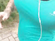 Manyvids - Adreena Winters - street running in hotpants
