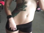 Manyvids - Adreena Winters - street running in hotpants
