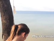 MyaLennon - Boy Girl Beach BJ - Premium Video