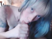 EmberHaze - Blue Haired Reverse Cowgirl n BlowJob