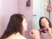 QueenPunky - sloppy mirror blowjob