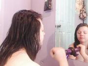 QueenPunky - sloppy mirror blowjob