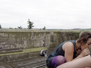 Dani Daniels - Scotland Castle Stranger Blowjob
