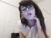 Leda x - Nerdy Teen Drools and Spits