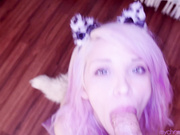 CHERRYCRUSH – LEOPARD CHERRY BLOWJOB & MASTURBATE