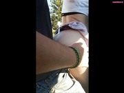 Schoolgirls first outdoor blowjob