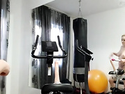 Teen Sensationowl likes sport and pussy masturbation, amazing dildo riding