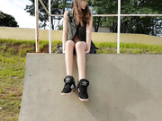 Sex vibrator in public skate park
