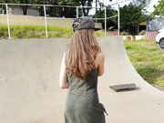 Sex vibrator in public skate park