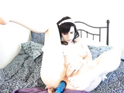 naughty maid fucks herself