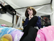 Lana Rain - Nylon Pantyhose POV Footjob With Yui