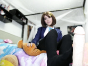 Lana Rain - Nylon Pantyhose POV Footjob With Yui