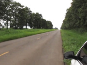 Sweet teen - Masturbation on the road with rain