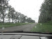 Sweet teen - Masturbation on the road with rain