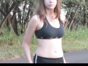 Sweet teen - Customised video, naked on the road