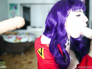 Lana Rain - Slutty Double Blowjob w Misato Katsuragi
