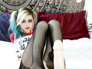 JadeSkye - Harley Quinn: Fishnet Footjob HD