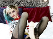 JadeSkye - Harley Quinn: Fishnet Footjob HD