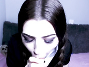 Lilcanadiangirl - Wednesday Addams Blowjob Cumming Dildo Fuc