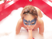 Ayumi anime - blowjob in hot tub pov squirt