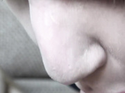 Close-up Blowjob and Sperm in Mouth