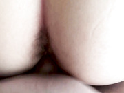 Close-up fucking and sperm on big ass