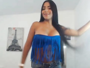 Caterine_Zapata Latina spitting and sucking on her titties