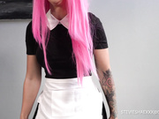 stevie shae - anime cosplay maids blackmail blowjob