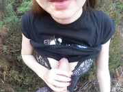 BF fucks my F Cup Boobs in the forest, huge oudoor Cumshot