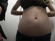 BF Cum in my mouth in a store's dressing room