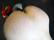 HannahBrooks - Gagged Slave Whipped Makes Master Cum