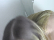 fuzzy peach - toilet tease blowjob with kendra lynn