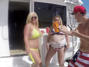 big tits on a boat