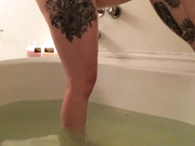 soapy wet bathtub tease