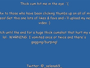 Ouch, My Eye!! Thick Cum, Gagging, And A Little Puke