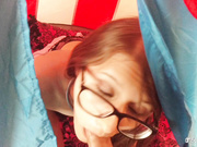 sucking my dick in a tent in my house, wtf???