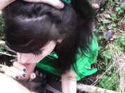 POV Outdoor Public Blowjob