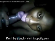 Black girl gets fucked by enormous cock