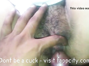 Fucking a natural hairy pussy