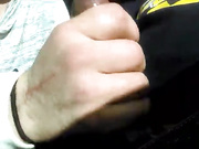 Skanky addict gives blowjob for cash