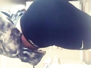 Big booty girl gives striptease