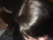 Slutty white girl sucks black dick