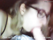 Russian teen sucks cock on cam