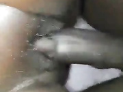 Chubby ebony girl fucked on cam