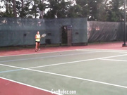 Sophia Smokes The Court!