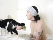 When your cat doesn't approve of what you're doing...lol