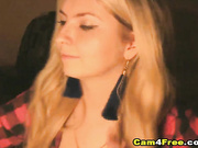 Flawless Blonde Babe Dildo Fuck Her Shaved Pussy