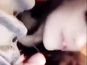 CUTE BABE SUCKING DICK UNDER THE TABLE AT DINNER