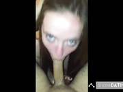 Girl chokes on dick