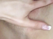 Amateur girl plays